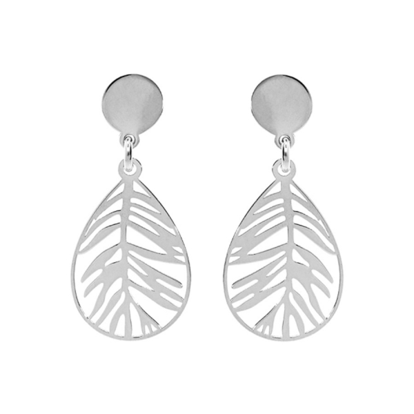 Boucles d'oreilles Argent 925 Feuillage