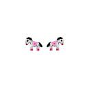 Boucles d'oreilles Argent 925 Enfant Poney Rose