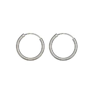 Boucles d'oreilles Argent 925 Créole Tube 2 mm Diam. 25 mm