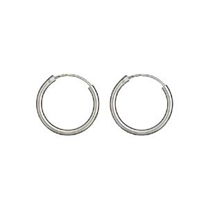 Boucles d'oreilles Argent 925 Créole Tube 2 mm Diam. 25 mm