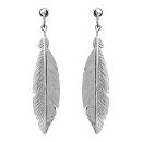 Boucles d'oreilles Argent 925 Grande Plume