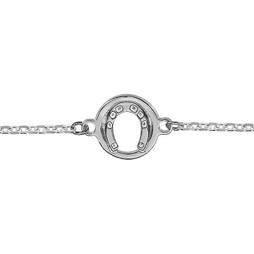 Bracelet Argent 925 Chaine Forçat Fer à Cheval