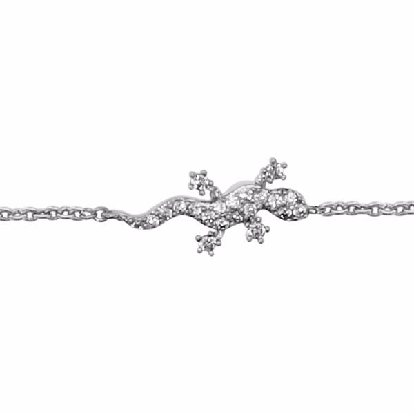 Bracelet Argent 925 Petite Salamandre Zirconium Sertis