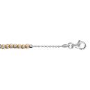 Bracelet Argent 925 Boules Diamantés Dorure Jaune