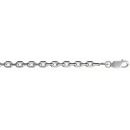 Chaine Argent 925 Rhodié Maille Forçat 3 mm