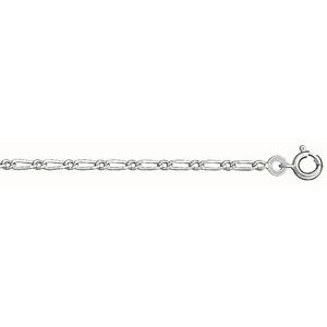 Bracelet Argent 925 Maille Figaro 1+1 2 mm