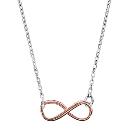 Collier Argent 925 Motif Infini Dorure Rose