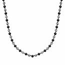 Collier Argent 925 Boules 2 Tons Traitement Noir 42 cm