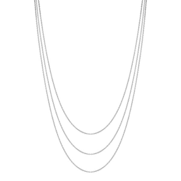 Collier Argent 925 3 Chaines 40/45/50 cm