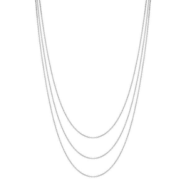 Collier Argent 925 3 Chaines 40/45/50 cm