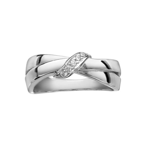 Bague Argent 925 Forme Noeud avec Barette Zirconium Sertis