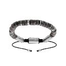 Bracelet Coulissant Acier 316 L avec Pierres Labradorite Véritable