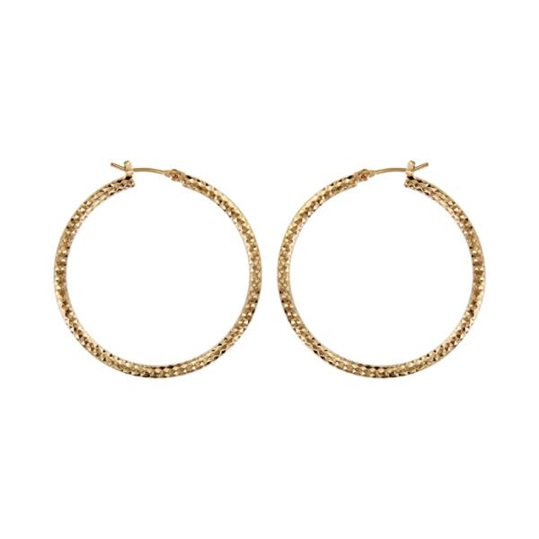 Créoles Plaqué Or Diamantées Diam. 40 mm
