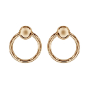 Boucles d'oreilles Plaqué Or Boule 4 mm et Anneau 9,20 mm