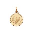 Pendentif Plaqué Or Médaille Ronde Bébé Zodiaque Sagittaire