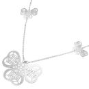 Collier Sautoir Acier 316 L Papillons Ajourés