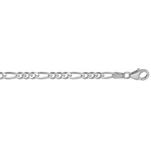 Chaine Argent 925 Maille Alternée Hawai 1+3 4 mm