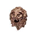 Charms Acier 316L Tête de Lion Marron