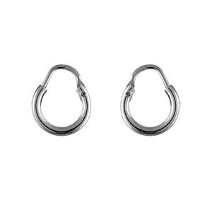 Boucles d'oreilles Argent 925 Créole Tube 2 mm Diam. 11 mm