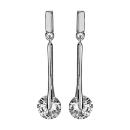 Boucles d'oreilles Argent 925 Pendantes Zirconium Rond