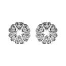 Boucles d'Oreilles Argent 925 Multi-Coeurs Zirconium Sertis