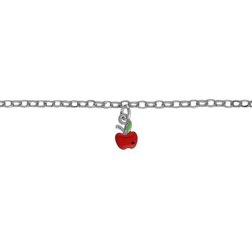 Bracelet Argent 925 Enfant 3 Pampilles Pommes