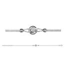 Bracelet Argent 925 Double Chaîne Petit Rond avec Zirconium Serti