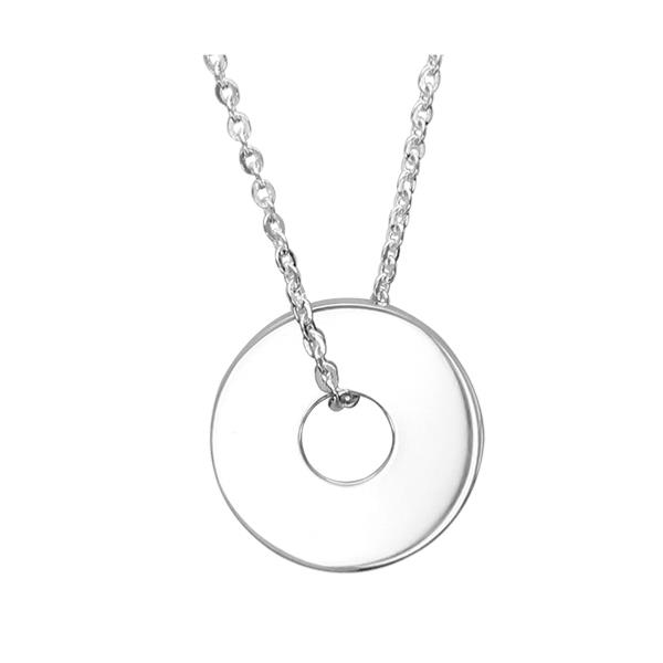 Collier Argent 925 Chaine Forçat Rond Percé Option Gravure