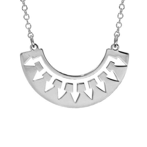 Collier Argent 925 Arrondi Motifs Découpés