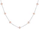 Collier Argent 925 Multi-Coeurs Dorure Rose