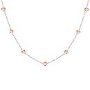 Collier Argent 925 Multi-Coeurs Dorure Rose