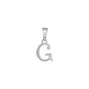 Pendentif Argent 925 Lettre Alphabet Initiale Anglaise G