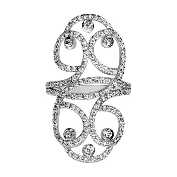 Bague Argent 925 Arabesque Zirconium Sertis