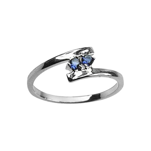 Bague Argent 925 2 Pierres Bleues 