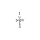 Pendentif Argent 925 Religieux Croix Fantaisie avec Christ