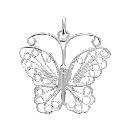 Pendentif Argent 925 Papillon Filigrané