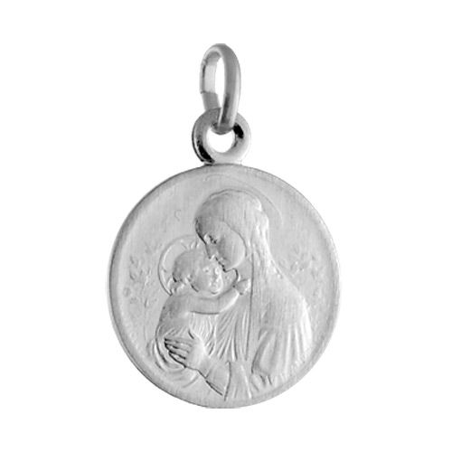 Pendentif Acier 316 L Medaillon avec Vierge Botticelli