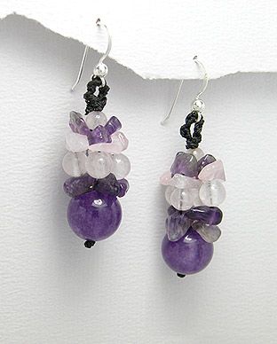 Boucles d'oreilles Argent 925 et Amethystes