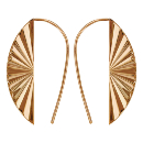 Boucles d'oreilles Plaqué Or Crochet Eventail