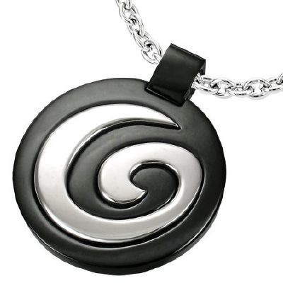 Pendentif Acier 316 L Bicolore Spirale