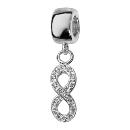 Charms Argent 925 Suspendu Infini avec Zirconium