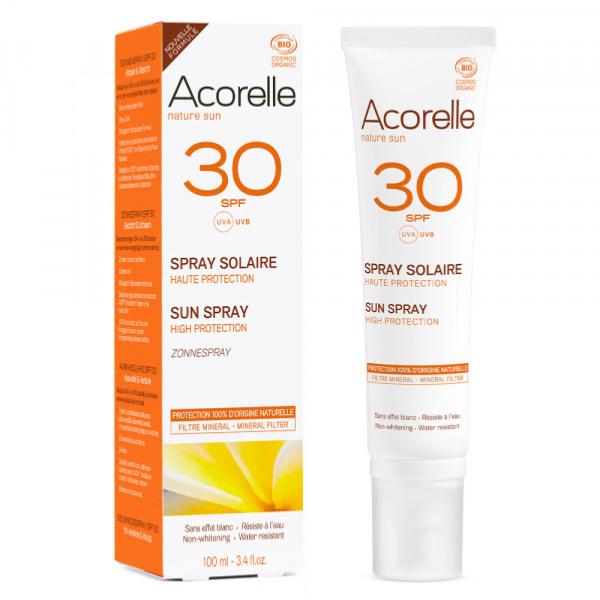 Spray Crème Solaire Bio SPF 30 100 Ml Acorelle