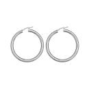 Boucles d'oreilles Argent 925 Créole Tube 4 mm Diam. 40 mm