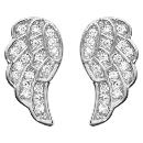 Boucles d'oreilles Argent 925 Ailes d'Ange avec Zirconium Sertis