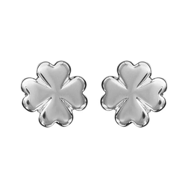 Boucles d'oreilles Argent 925 Trèfle 4 Feuilles