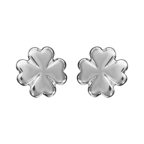 Boucles d'oreilles Argent 925 Trèfle 4 Feuilles