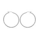 Boucles d'oreilles Argent 925 Créole Dentelée 40 mm