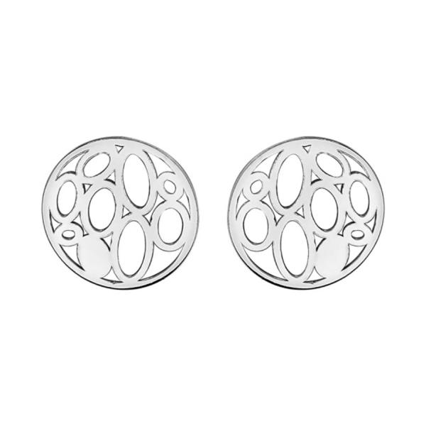 Boucles d'Oreilles Argent 925 Motif Rond Ajouré