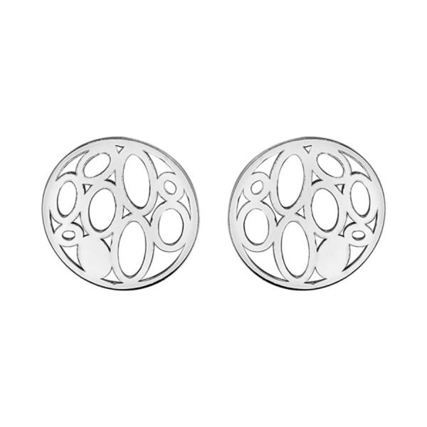 Boucles d'Oreilles Argent 925 Motif Rond Ajouré