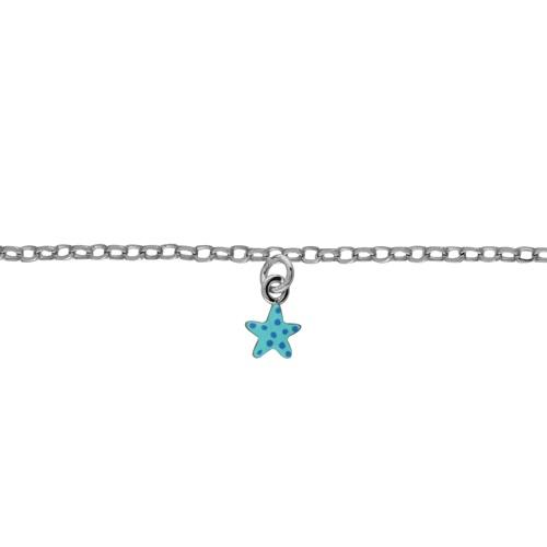 Bracelet Argent 925 Enfant 3 Pampilles Etoiles de Mer